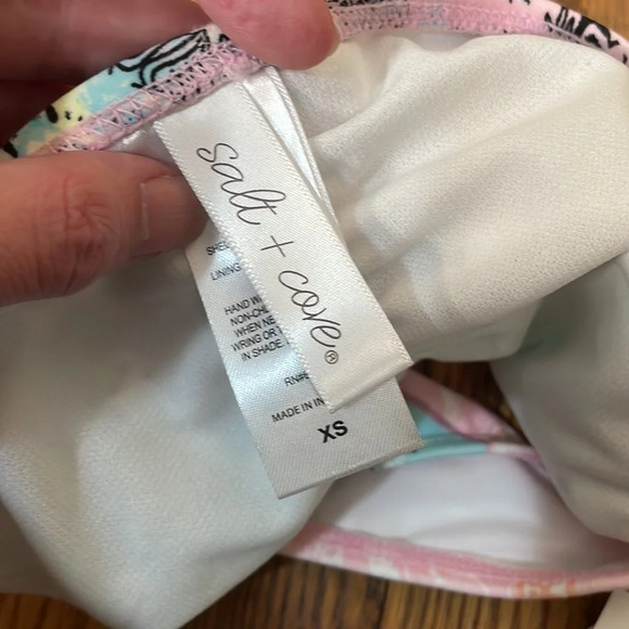 Salt + Cove Cinched-Back Hipster Swimsuit Sea Blue Juniors size XS NWT - Picture 6 of 7